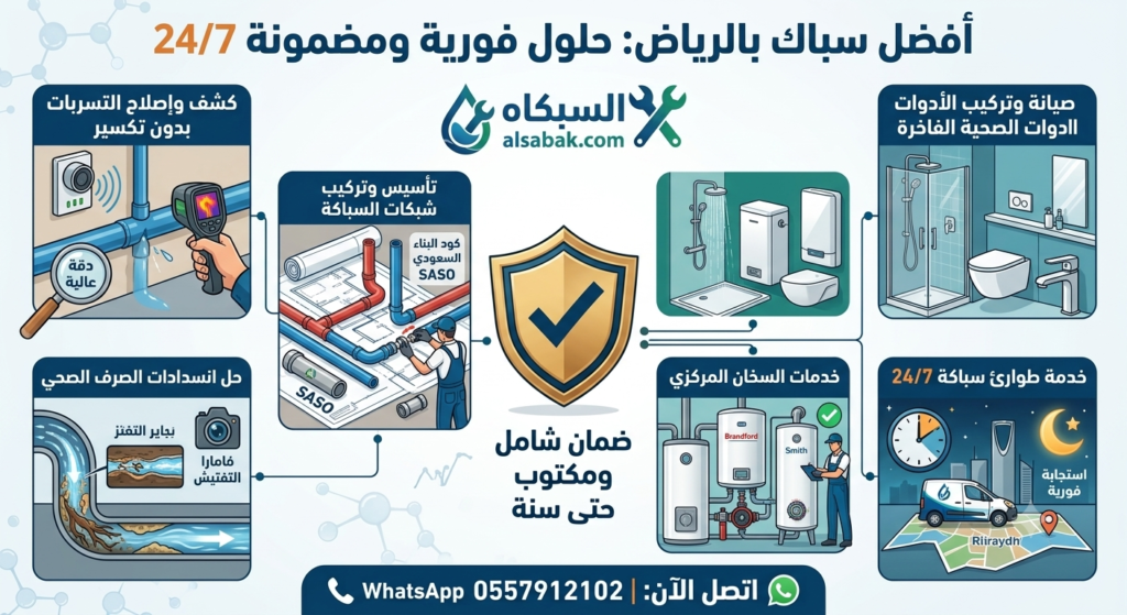 أفضل سباك بالرياض حلول سباكة فورية ومضمونة على مدار الساعة