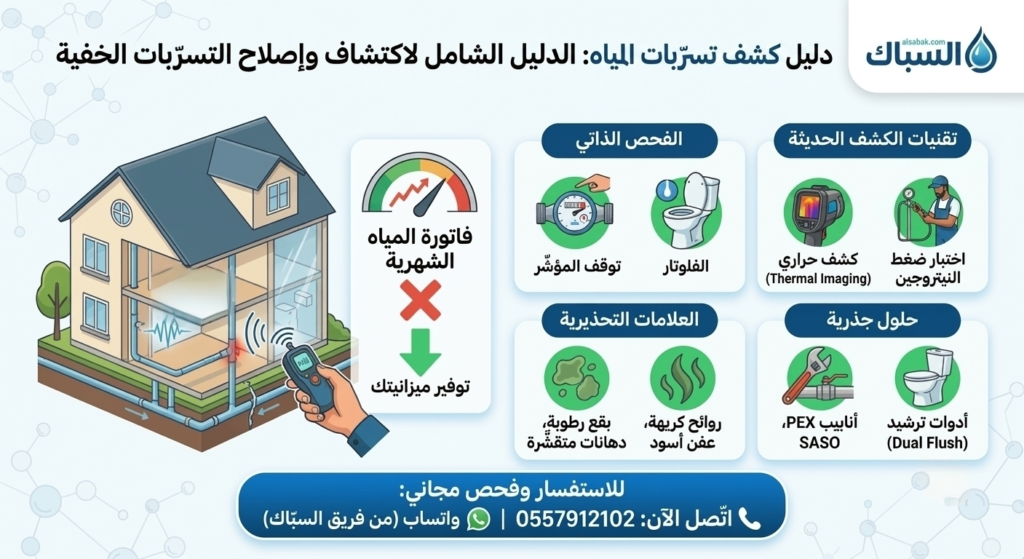 حل ارتفاع فاتورة المياه الدليل الشامل لاكتشاف وإصلاح التسربات الخفية