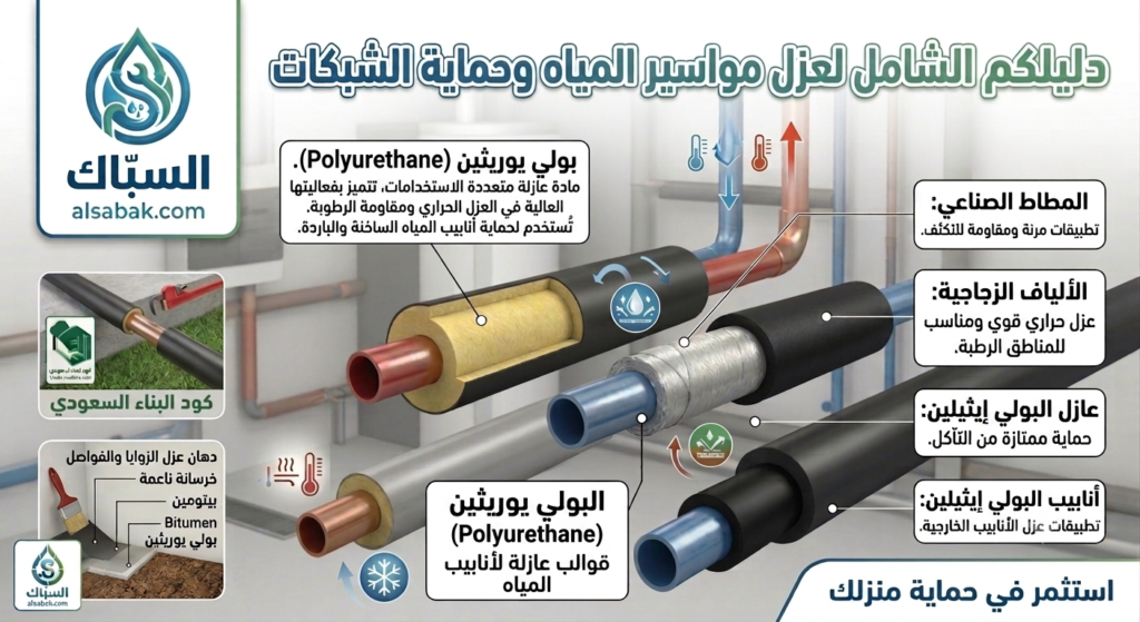 عزل مواسير المياه: كيف تحمي شبكات المياه بفعالية